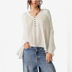 Free People women's lyrical mixed-media high-low tunic